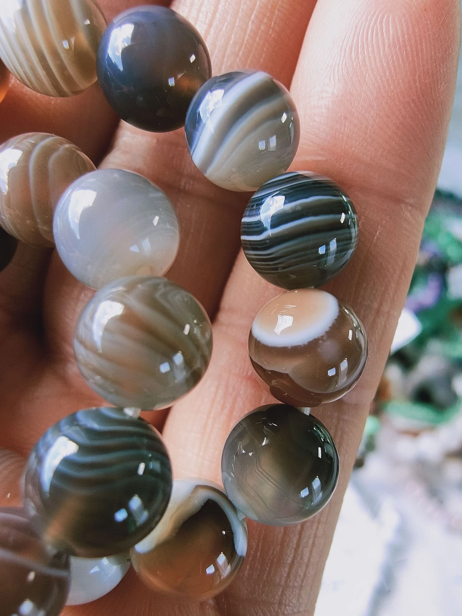 Una pulsera de ágata de Botsuana AA – photo 4